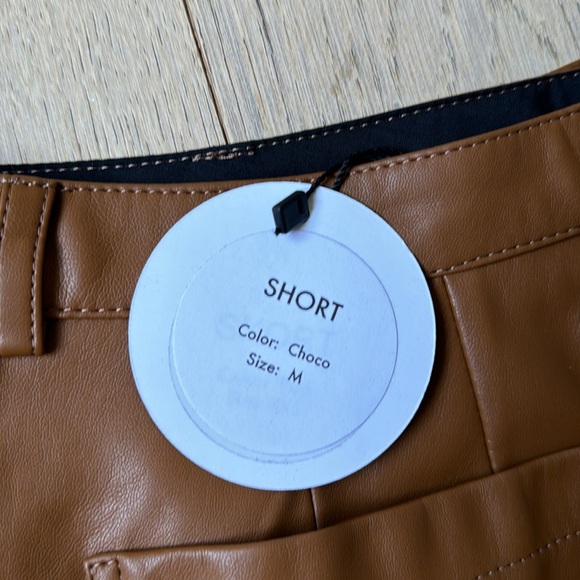 Faux Leather Short in Choco - Picture 7 of 7